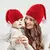 Chapéu de Natal pai-filho com grande pompom, gorro de malha, gorro infantil na internet