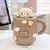 Imagem do Caneca térmica de urso kawaii, copo de café isolado para bebidas quentes