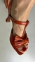 Sandália Salto Taça - Terracota - Calyne shoes