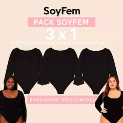 Pack 3X1 Body Manga larga - SoyFem