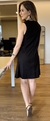 Vestido Linho Basic Corte Reto, com Botões Laterais - loja online