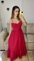 Vestido Drapeado no Busto - Vermelho - comprar online