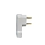 PLUG E. MACHO 2P 10A 90º LATERAL BRANCO C/PRENSA CABOS