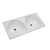 TANQUE 2BJ 112X53CM DECORALITA FIBRA MARMORIZADA BRANCO TM112BR