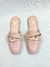 Mule fivela Fanny bege rosado