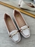 Mocassim feminino Rafia off white