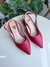 Sandália social feminina Scarpin Raquel vermelho - comprar online