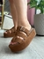 Tamanco Flatform Ayla caramelo