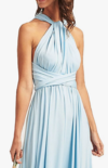 Vestido longo, várias formas de uso - Azul Claro - comprar online