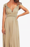 Vestido longo, várias formas de uso - Nude - comprar online