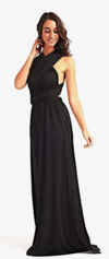 Vestido longo, várias formas de uso - Preto - comprar online