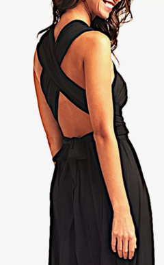 Vestido longo, várias formas de uso - Preto - Estilo Márcia