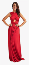 Vestido longo, várias formas de uso - Vermelho - comprar online