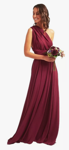 Vestido longo, várias formas de uso - Marsala - comprar online