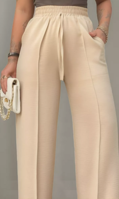 Calça Duna Wide Feminina Com Elástico E Bolso - comprar online