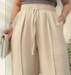 Calça Duna Wide Feminina Com Elástico E Bolso