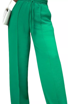 Calça Duna Wide Feminina Com Elástico E Bolso - comprar online
