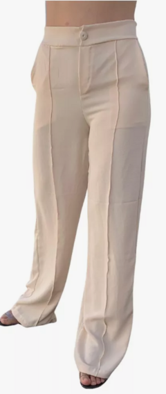 Calça Pantalona Duna, Com Botão Frontal E Bolsos Laterais - comprar online