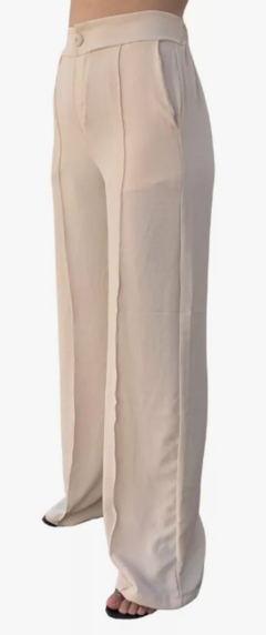 Calça Pantalona Duna, Com Botão Frontal E Bolsos Laterais - loja online
