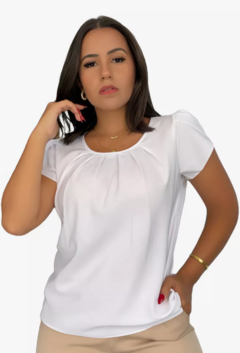 Blusa Manguinha Moderna Versátil pro dia a dia Branca na internet