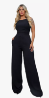 Macacão Feminino Longo Regata Duna Linha Premium - Preto - comprar online