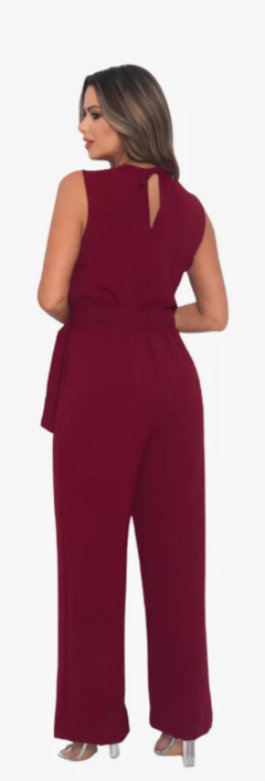 Macacão Feminino Regata Pantalona - Bordô - comprar online