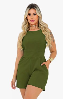Macaquinho Feminino Duna Com Bolsos Moda Verão - loja online