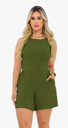 Macaquinho Feminino Duna Com Bolsos Moda Verão - Estilo Márcia