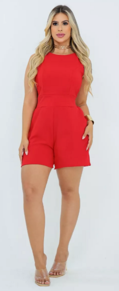 Imagem do Macaquinho Feminino Duna Com Bolsos Moda Verão