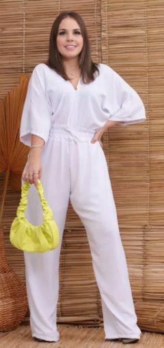 Macacão Longo Feminino Pantalona Duna Luxo Confortável Verão na internet