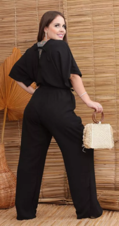 Macacão Longo Feminino Pantalona Duna Luxo Confortável Verão - Estilo Márcia