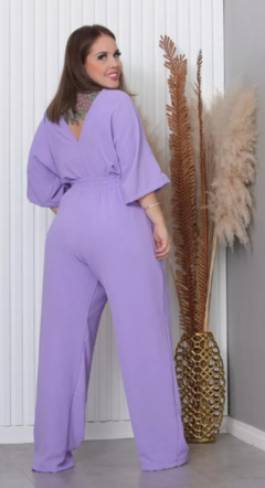 Macacão Longo Feminino Pantalona Duna Luxo Confortável Verão na internet