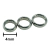 Separadores Anillo de Orificio Grande de 4mm en Acero Inoxidable Plateados Paq. 12 Piezas