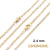 Cadena de eslabón oval con broche dorado de 2.4mm y 45cm de largo en acero inoxidable Paq. 2 piezas en internet