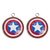 Dije Capitan America redondo con base en Acero Inoxidable 16mm. Paq. 10 piezas - comprar en línea