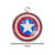 Dije Capitan America redondo con base en Acero Inoxidable 16mm. Paq. 10 piezas en internet