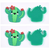 Figura Cactus con Flor en plastico suave de 35mm. Paq. 10 piezas - comprar en línea
