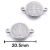 Dije conector San Benito redondo de 20.5mm en Acero Inoxidable. Paq. 2 piezas - comprar en línea
