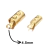 Terminal Reforzada Dorada 9.5x4.5mm en Acero Inoxidable Plateado Paq. 2 Pares