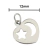 Dije corazón con orificio de luna y estrella en Acero Inoxidable. Paq. 10 piezas - comprar en línea