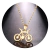 Dije de bicicleta dorada de 20mm en Acero Inoxidable. Paq. 2 piezas en internet
