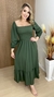 VESTIDO JÚLIA LISO VERDE MILITAR - comprar online