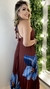 VESTIDO DENISE MARROM FLOR - D’Paula Moda Feminina