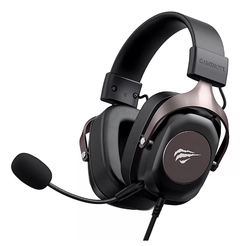 Headset gamer com Fio e Microfone Havit Gaming Series H2002S - Preto+Marrom