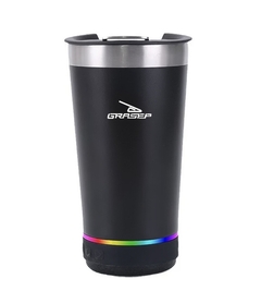 Copo Termico com Caixa de Som Bluetooth LED RGB 473ml GRASEP - D-M473 - comprar online