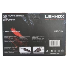 Caixa de Som Gamer para PC Usb com Iluminação Led Lehmox - LEY-1870 - loja online