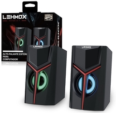 Caixa De Som Gamer Para Pc Usb P2 Com Iluminação Led Lehmox - LEY-1877