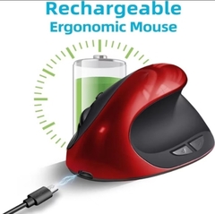 Mouse Óptico Vertical Ergonômico Sem Fio - comprar online