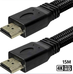 Cabo HDMI 15 Metros em Malha 2.0 HD 4K GRASEP - D-4K02 15M