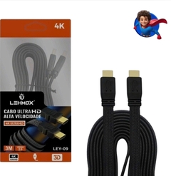 Cabo HDMI 3 metros HD Alta Velocidade 2.0 4k Ultra HDTV 1080p LEHMOX - LEY-09 - comprar online